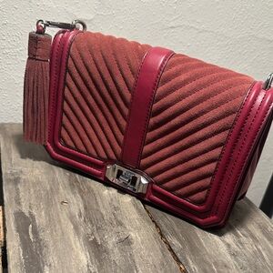 Elegant Quilted Red Shoulder Bag